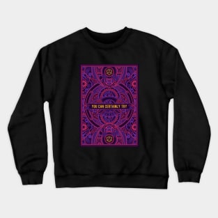 Synthwave You Can Certainly Try D20 Dice Crewneck Sweatshirt